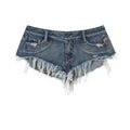Achihara_Stonewash_Fringe_Hem_Triangle_Cut_Low_Waist_Women'S_Denim_Shorts_MISSTT
