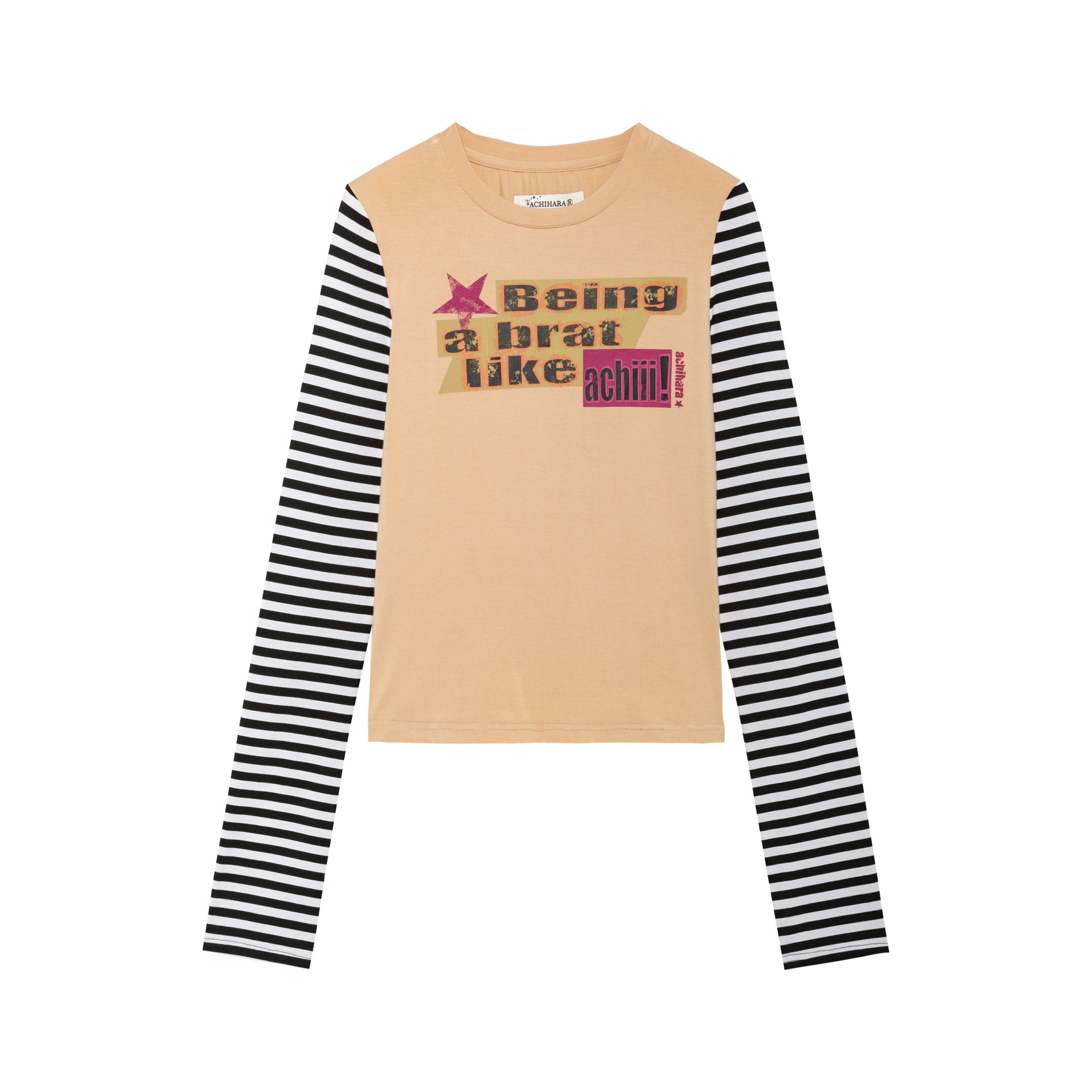 Achihara_Striped_Colorblock_Slim_Women'S_Recycled_Viscose_Blend_Long_Sleeve_T-Shirts_MISSTT