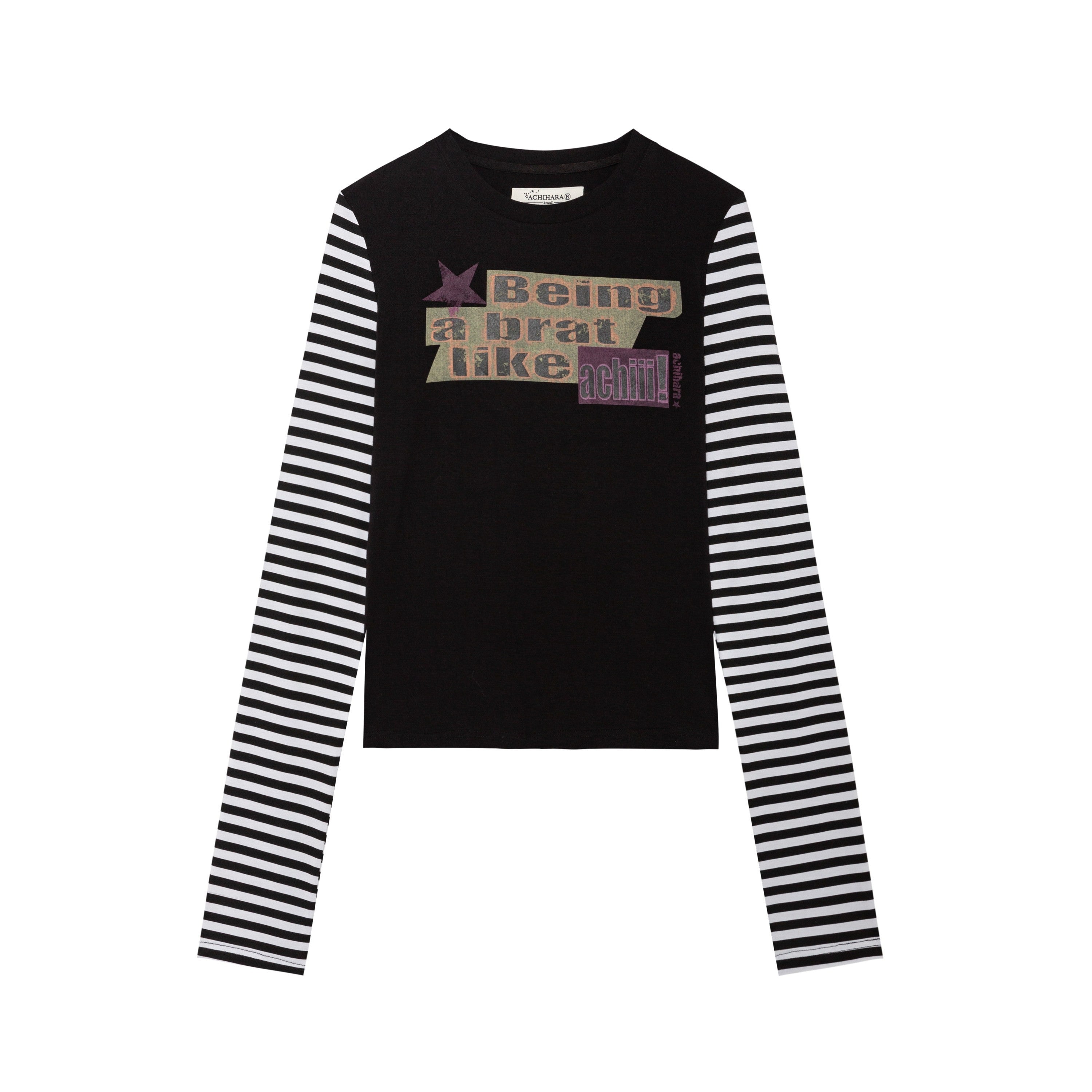 Achihara_Striped_Colorblock_Slim_Women'S_Recycled_Viscose_Blend_Long_Sleeve_T-Shirts_MISSTT