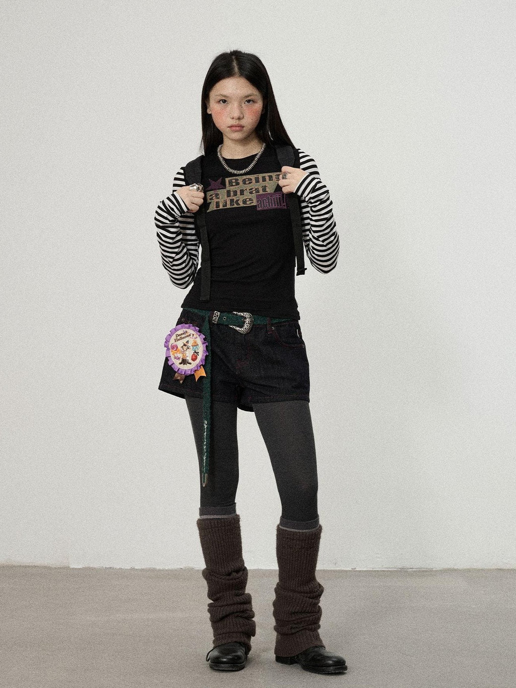 Achihara Striped Colorblock Slim Women'S Recycled Viscose Blend Long Sleeve T-Shirts