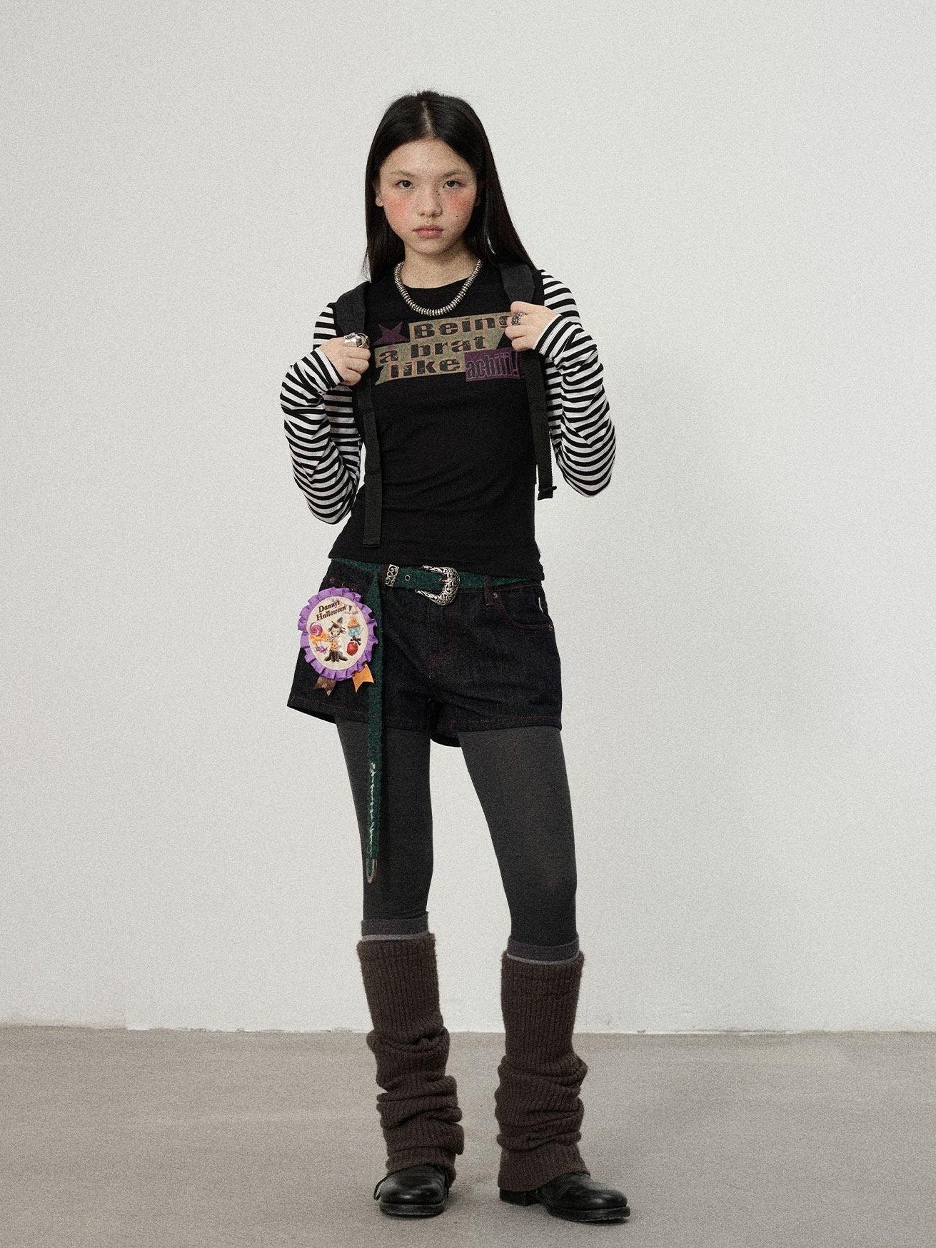 Achihara Striped Colorblock Slim Women'S Recycled Viscose Blend Long Sleeve T-Shirts