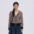 Achihara_Striped_Cropped_Hooded_Zipper_Straight_Women'S_Cotton_Blend_Hoodies_MISSTT