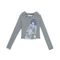 Achihara_Striped_Ink_Wash_Hooded_Women'S_Polyester_Cotton_Blend_Long_Sleeve_T-Shirts_MISSTT