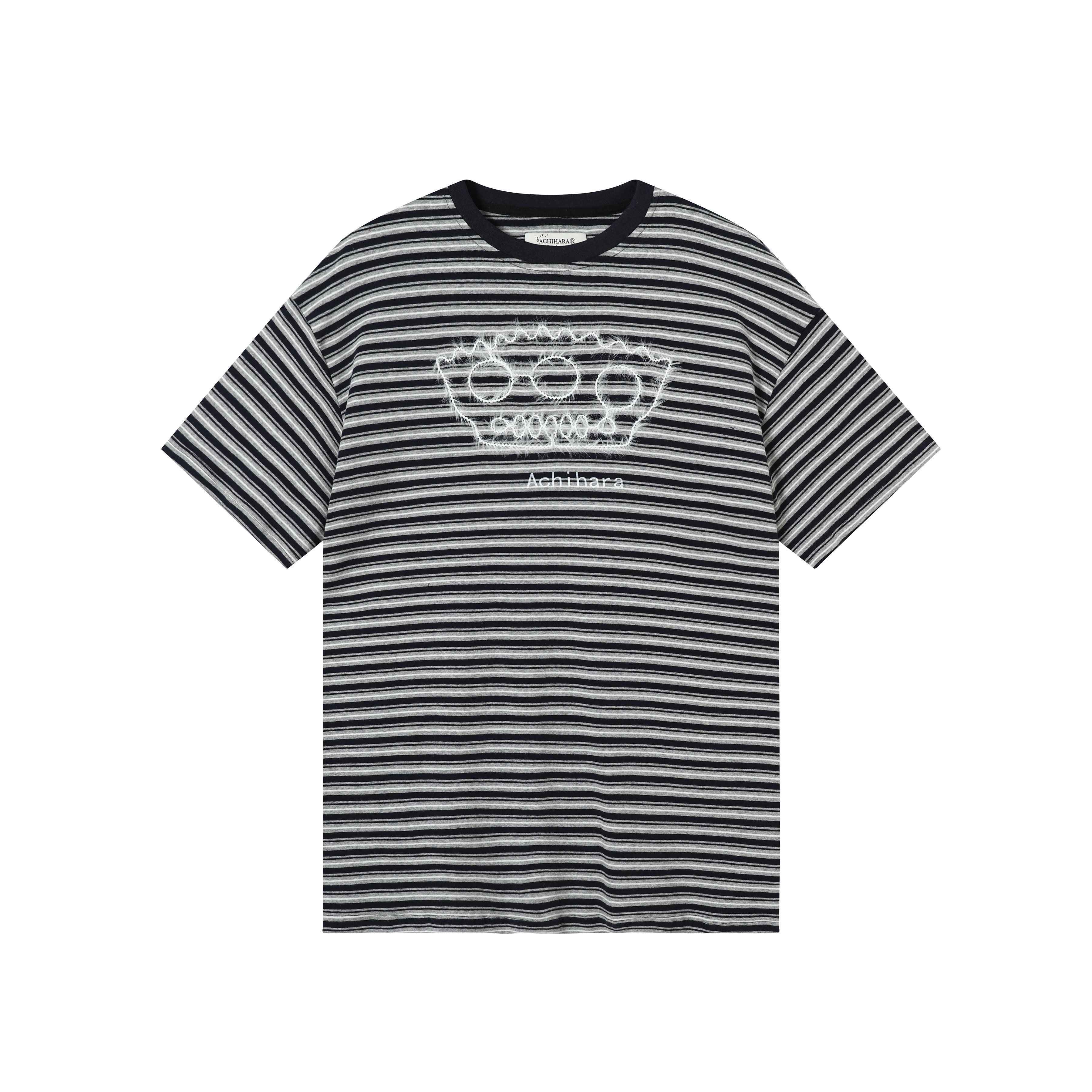 Achihara_Striped_Loose_Fit_Crew_Neck_Women'S_Cotton_Spandex_Short_Sleeve_T-Shirts_MISSTT