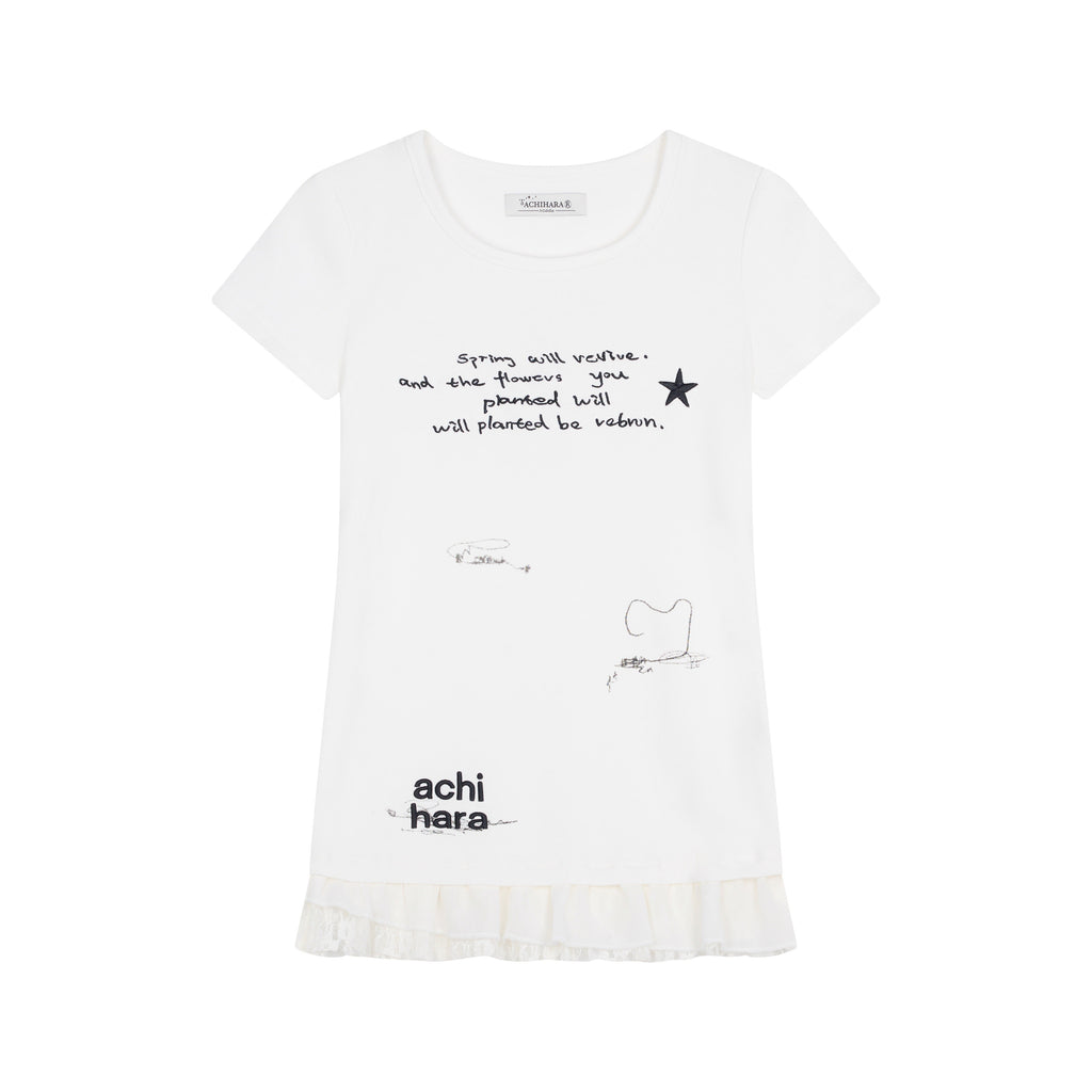 Achihara_Time_Bandage_Lace_Print_Slim_Fit_Women'S_Cotton_Spandex_Short_Sleeve_T-Shirts_MISSTT