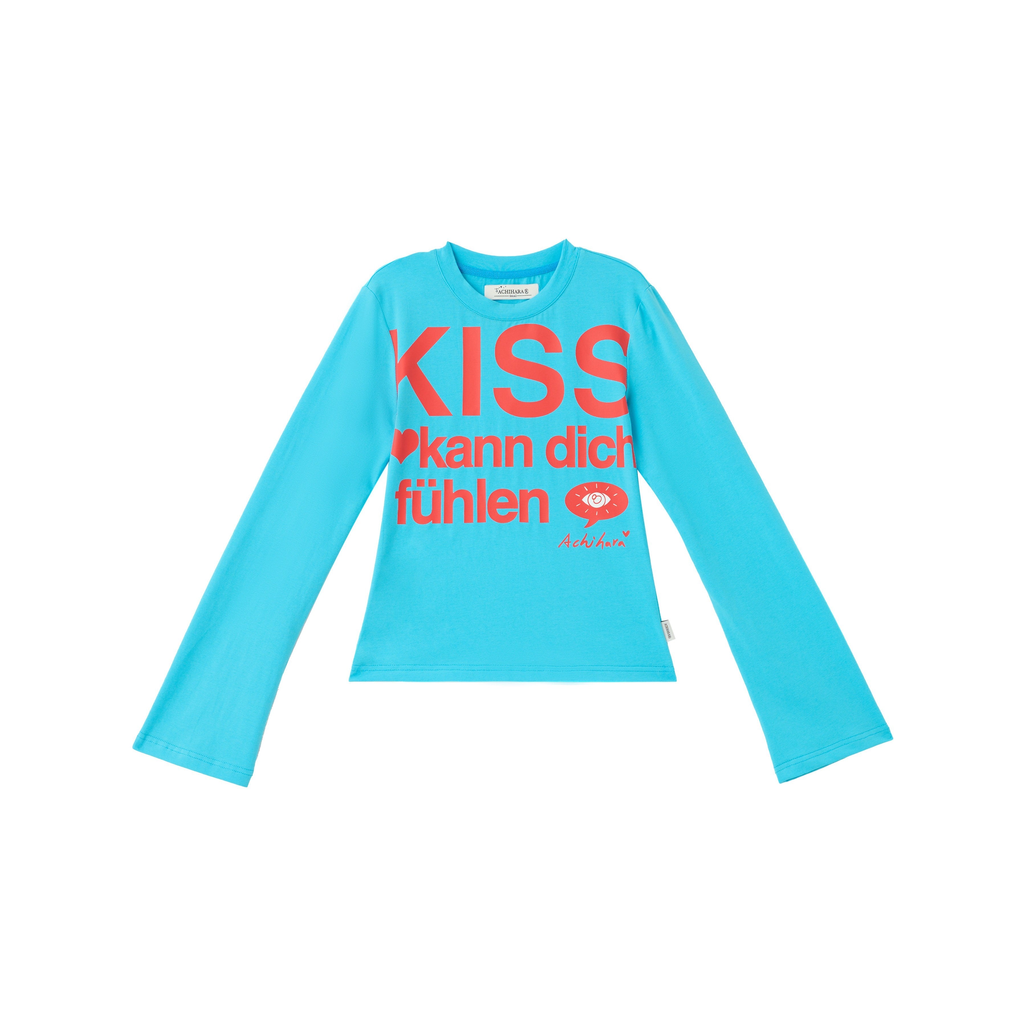 Achihara_Two_Kissing_Fish_Print_Cropped_Slim_Women'S_Cotton_Stretch_Short_Sleeve_T-Shirts_MISSTT