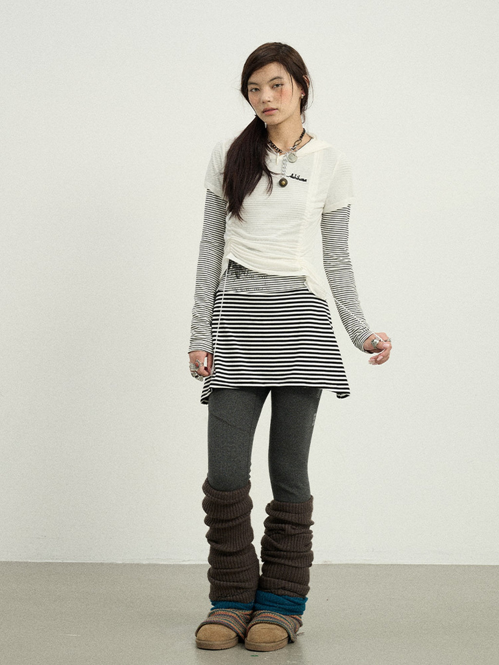 Achihara Versatile Hooded Women'S Polyester Viscose Blend Long Sleeve T-Shirts