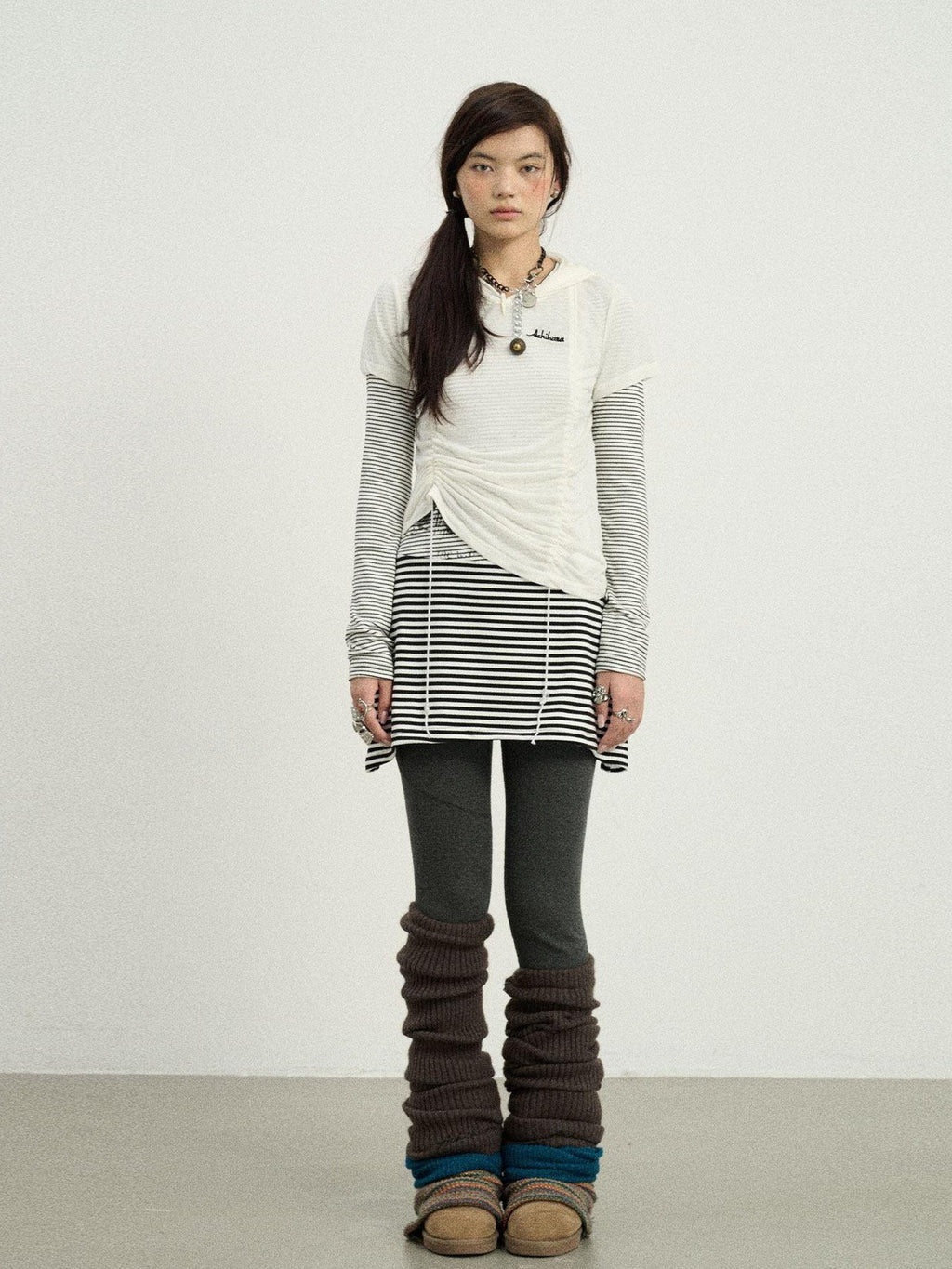 Achihara Versatile Hooded Women'S Polyester Viscose Blend Long Sleeve T-Shirts
