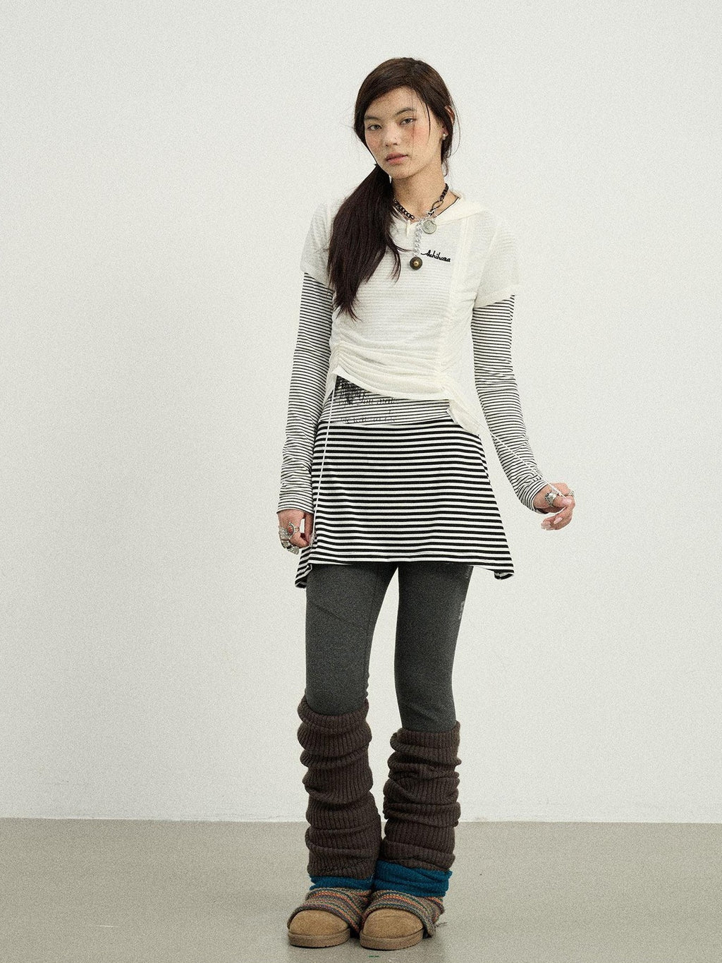 Achihara Versatile Hooded Women'S Polyester Viscose Blend Long Sleeve T-Shirts