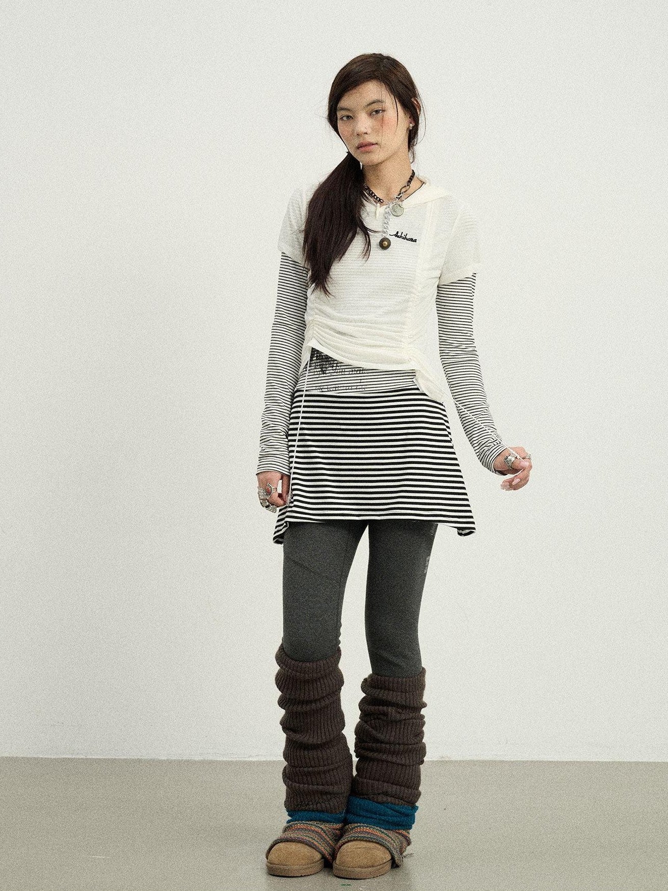 Achihara Versatile Hooded Women'S Polyester Viscose Blend Long Sleeve T-Shirts