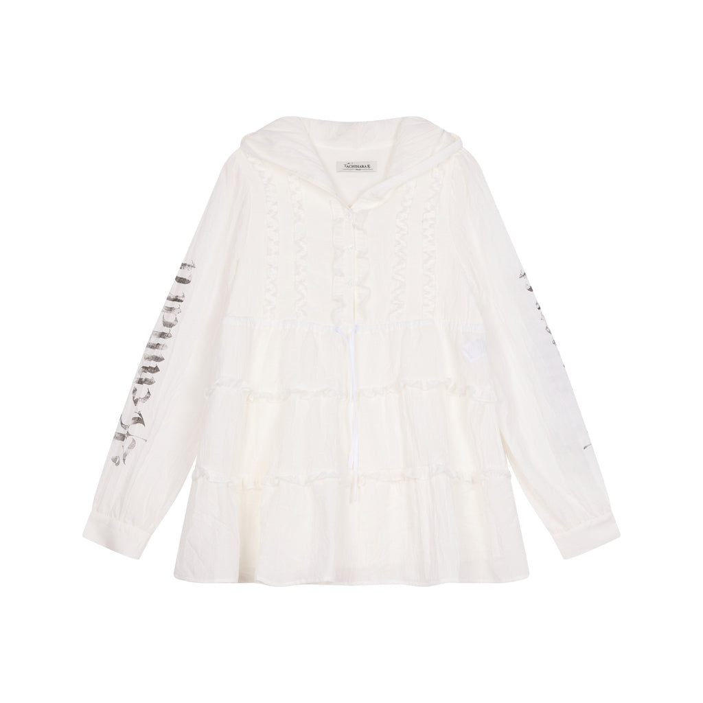 Achihara_White_Crinkle_Long_Sleeve_Uv_Women'S_Poly_Cotton_Casual_Mini_Dresses_MISSTT