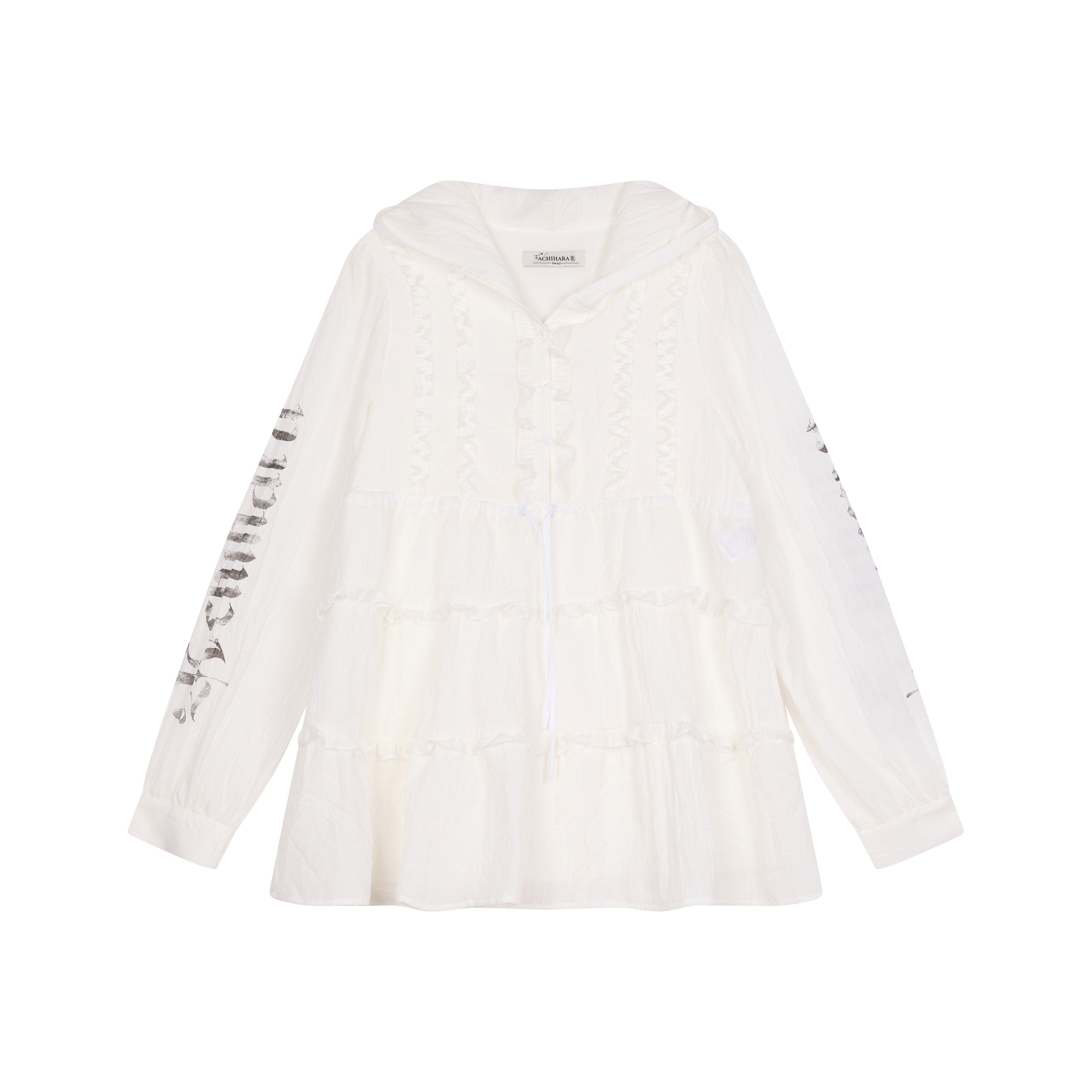 Achihara_White_Crinkle_Long_Sleeve_Uv_Women'S_Poly_Cotton_Casual_Mini_Dresses_MISSTT