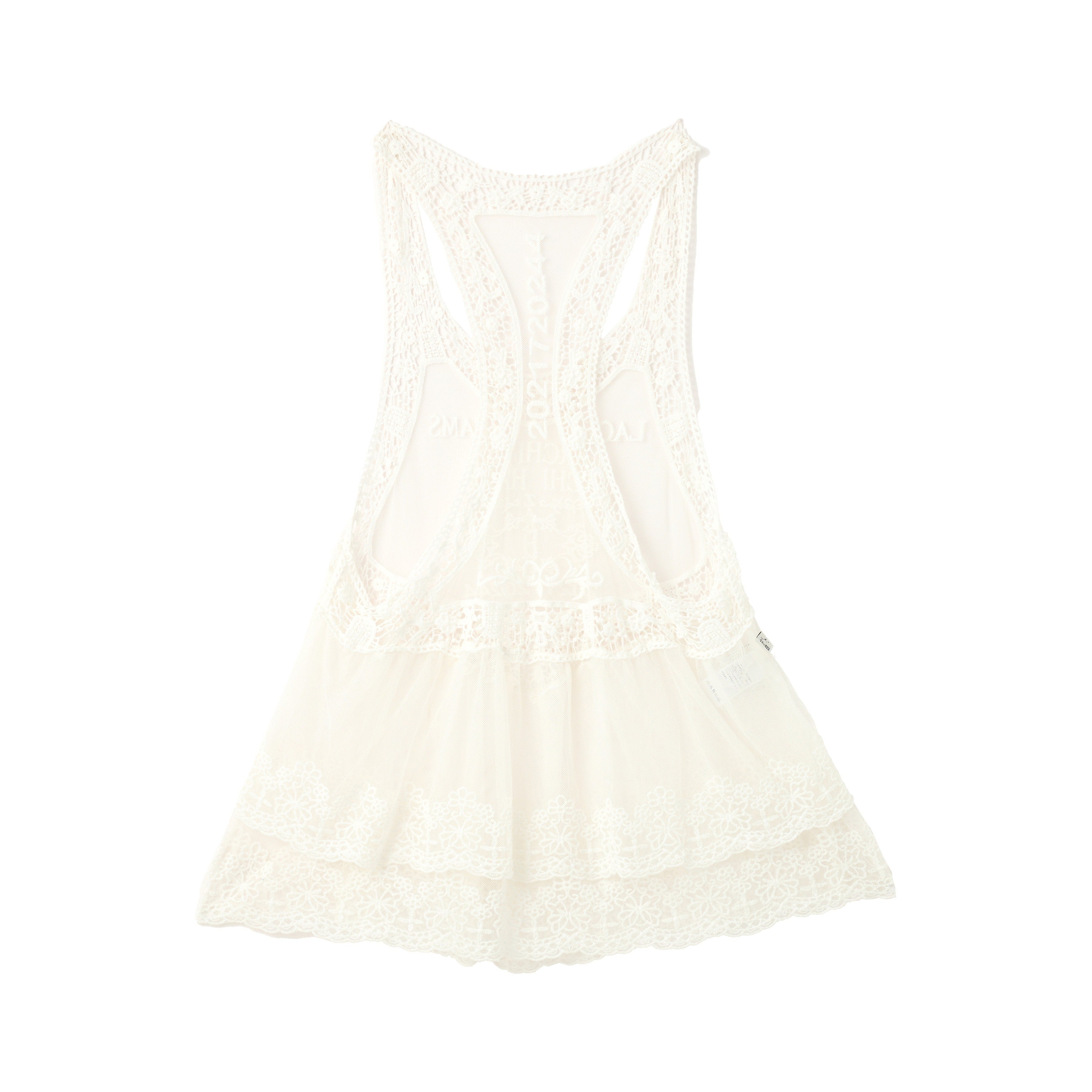 Achihara_White_Lace_Spaghetti_Strap_Layering_Women'S_Cotton_Casual_Mini_Dresses_MISSTT