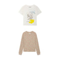 Achihara_White_Navy_Floral_Two_Piece_Women'S_Cotton_Long_Sleeve_T-Shirts_MISSTT