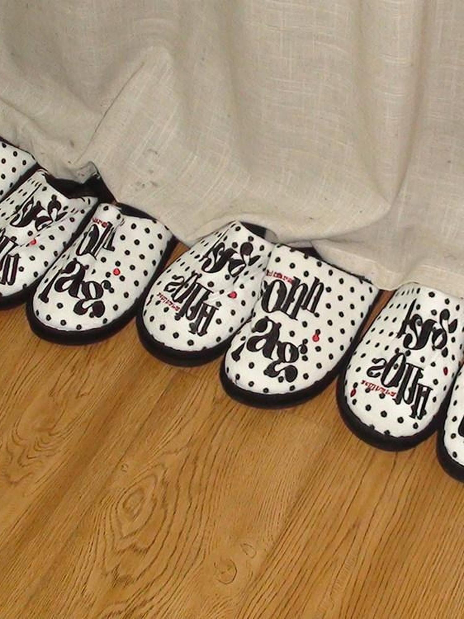 Achihara White Polka Dot Colorblock Casual Women'S Cotton Fabric Accessories