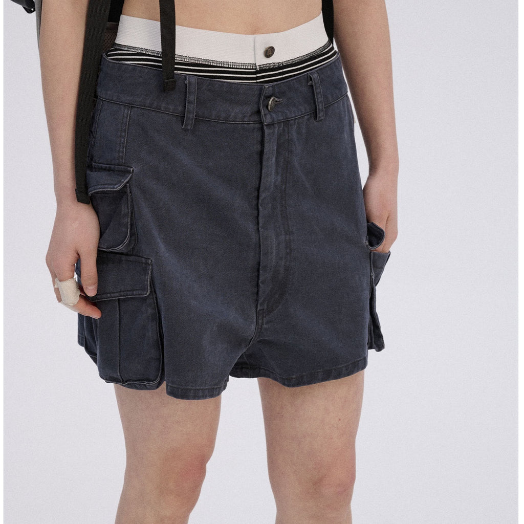 Achihara_Wide_Leg_Pocketed_Workwear_Button_Fly_Mid_Low_Rise_Women'S_Cotton_Cargo_Shorts_MISSTT