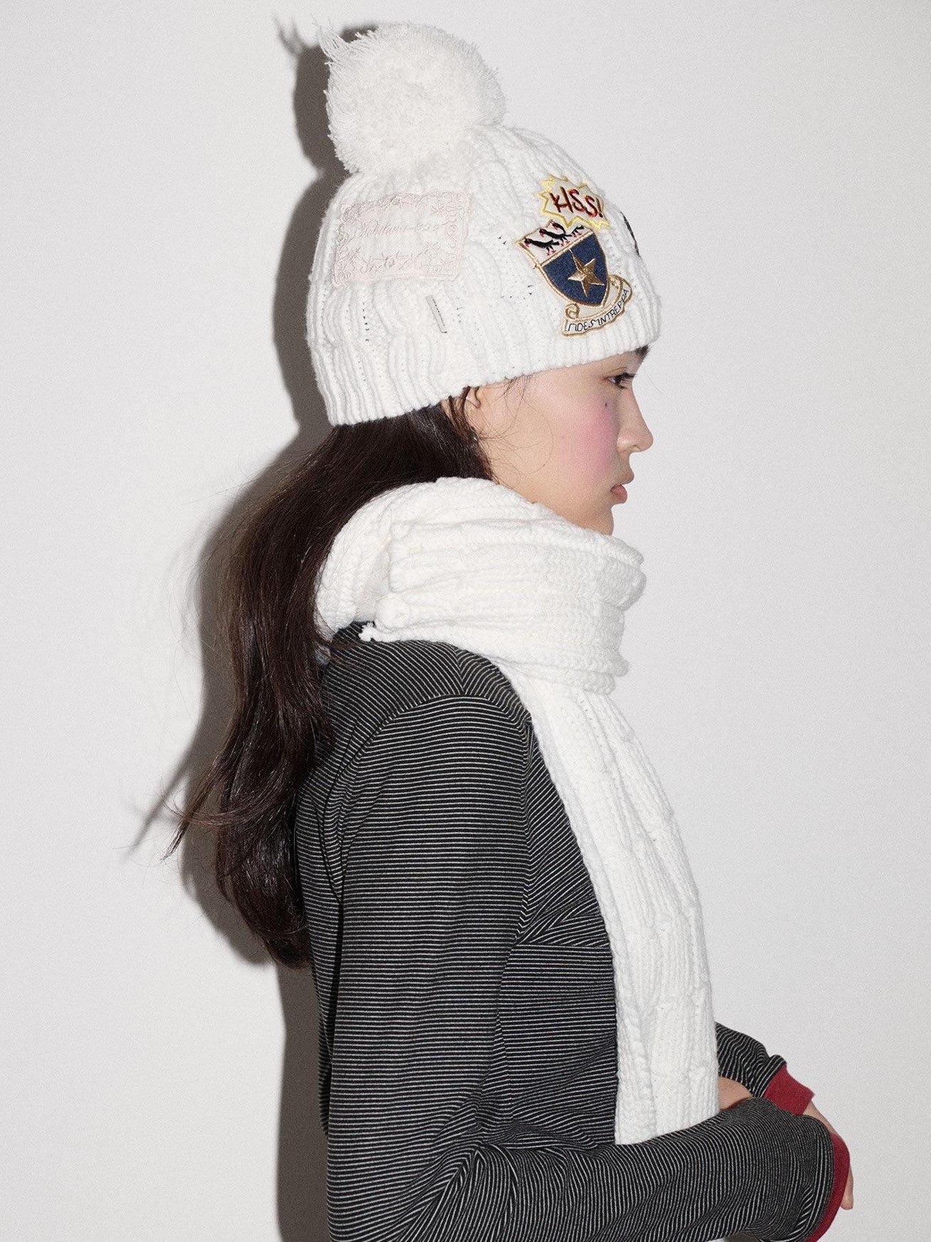 Achihara Windproof Neck Warmer Thermal Knitted Wool Women'S Scarves & Shawls
