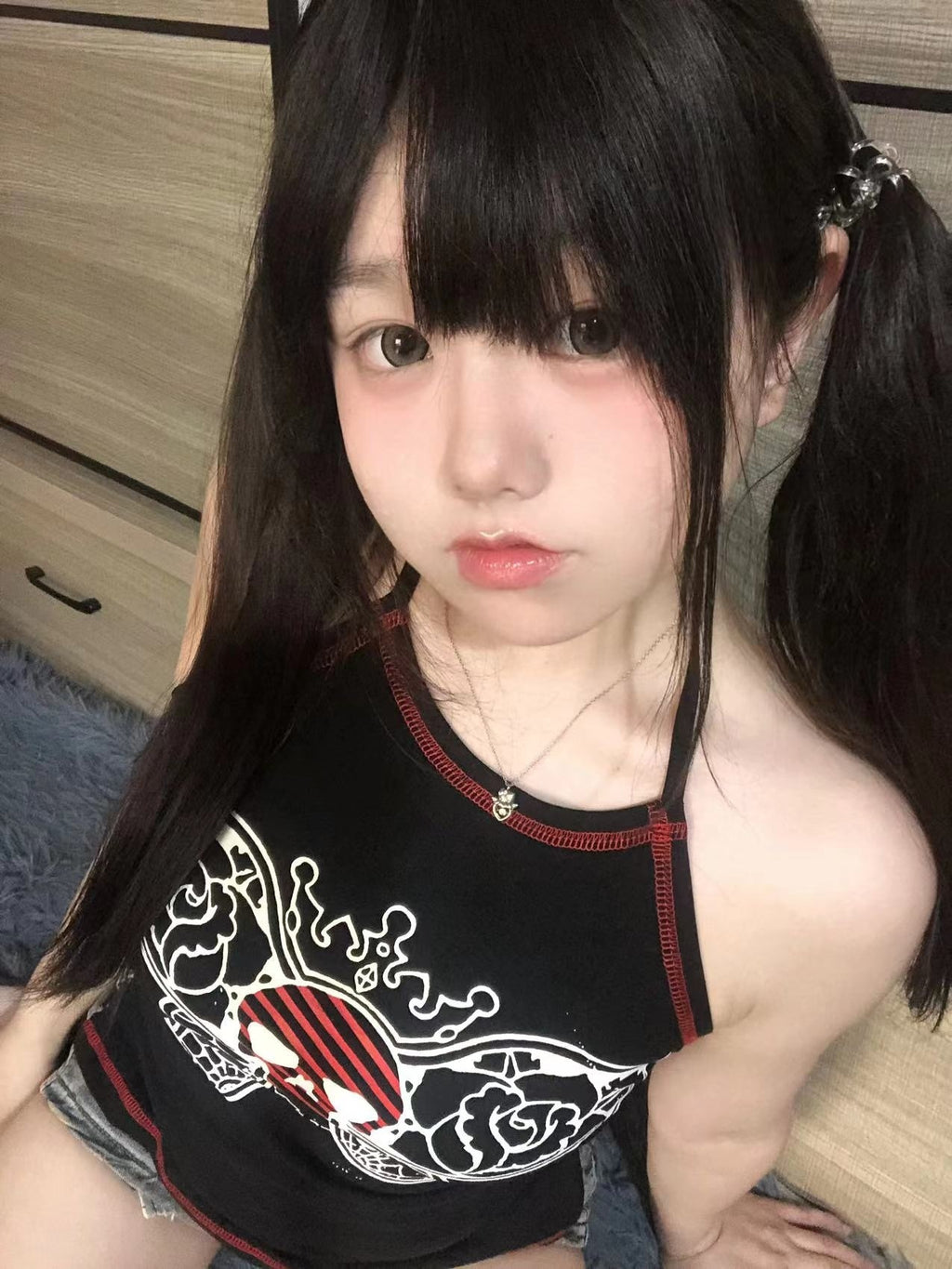 Alita26SS_Butterfly_Skull_Print_Dark_Original_Design_Women's_Cotton_Tank_Tops_723099415153_MISSTT