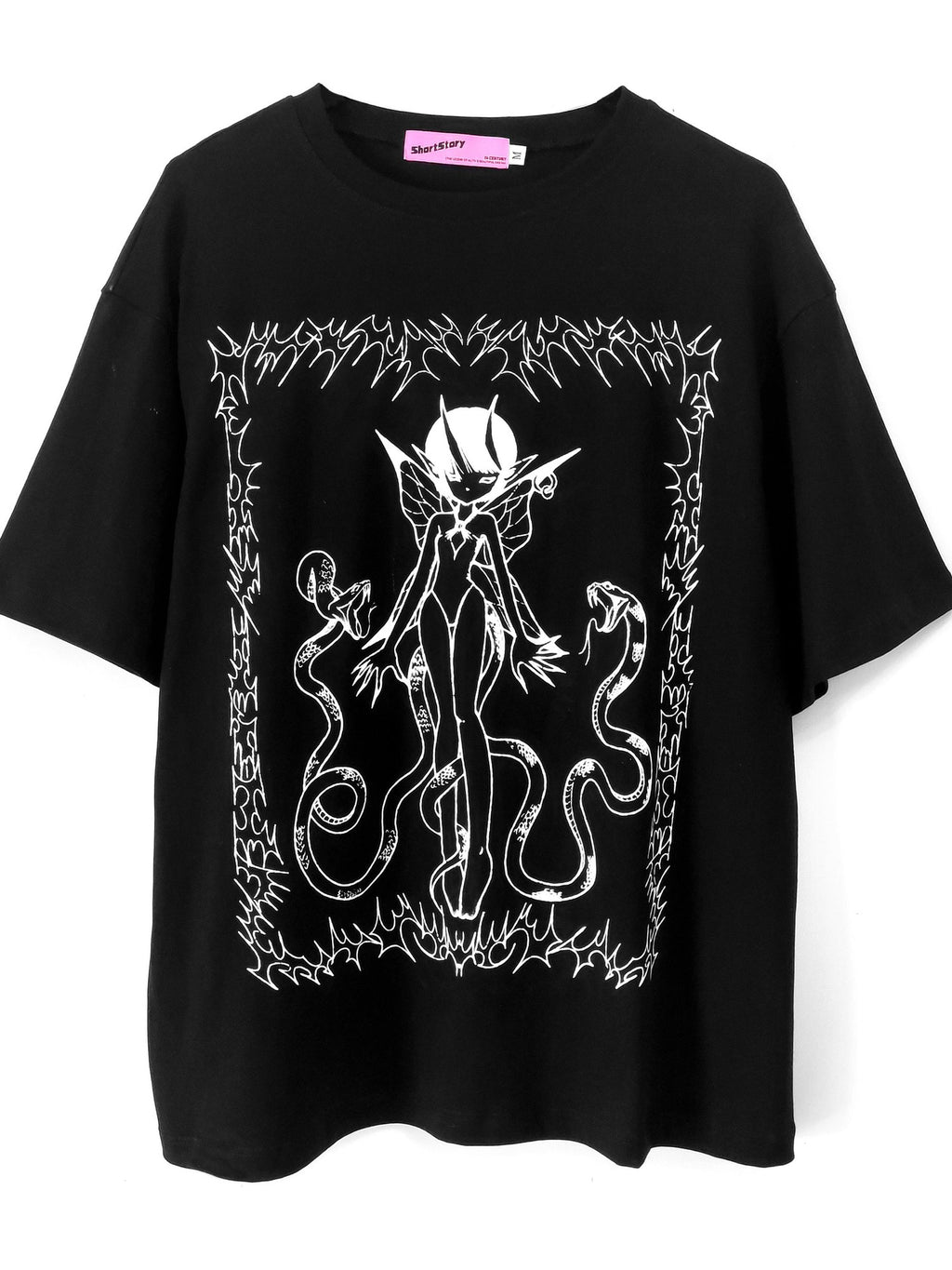 Alita26SS Cartoon Anime Print Loose Japanese Style Women's Cotton Short Sleeve T-shirts