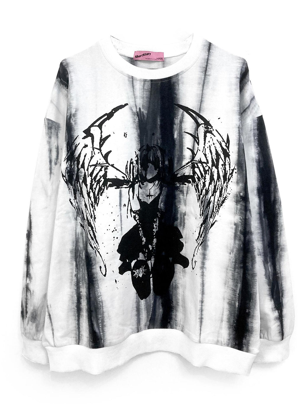 Alita26SS Cartoon Anime Print Loose Long Sleeve Women's Cotton Pullover Hoodies