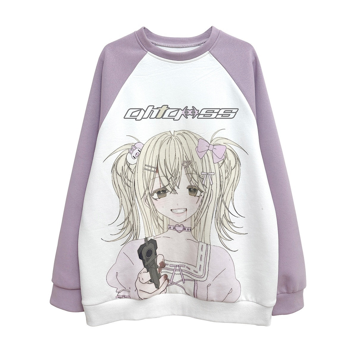 Alita26SS_Cartoon_Anime_Print_Loose_Raglan_Sleeve_Round_Neck_Women's_Cotton_Sweatshirts_743122296640_MISSTT