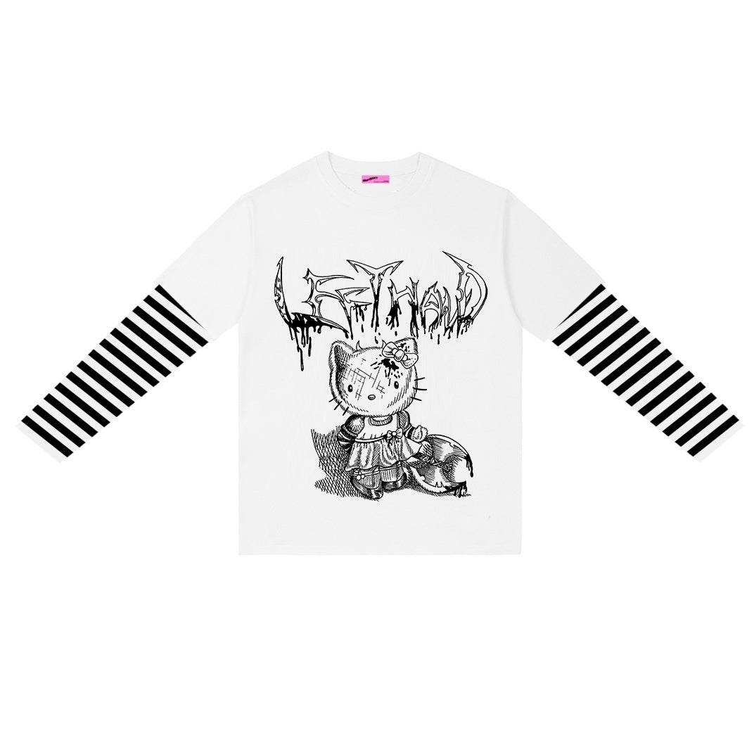 Alita26SS_Cartoon_Anime_Print_Striped_Faux_Two_Piece_Cotton_Women's_Long_Sleeve_T-shirts_625141986855_MISSTT