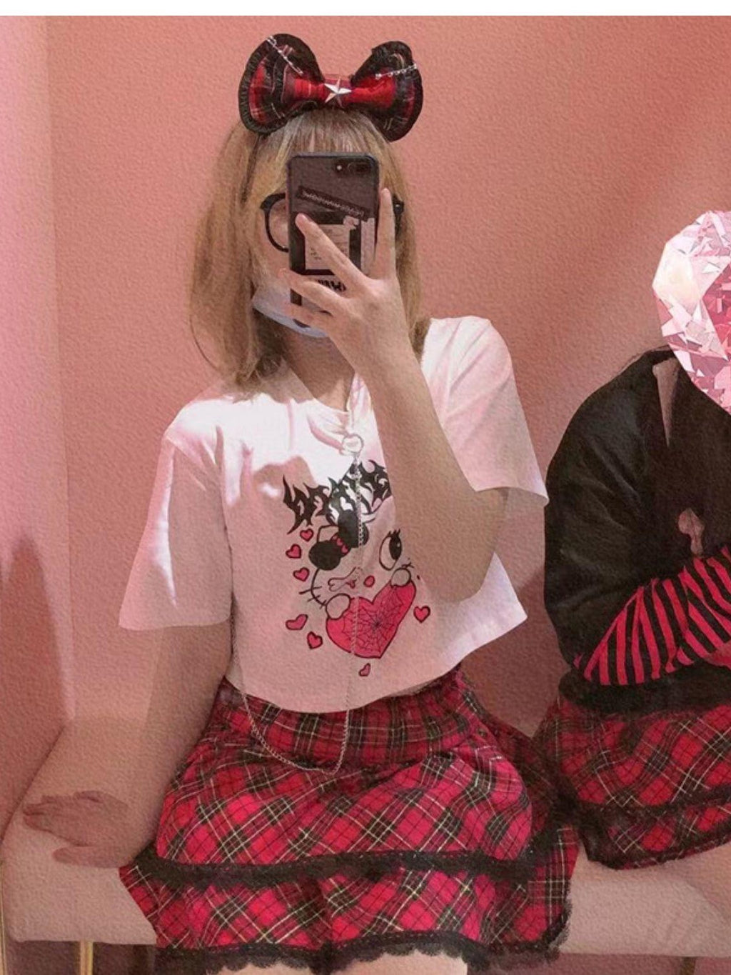 Alita26SS Cartoon Print Graphic Streetwear Women's Cotton Crop Tops
