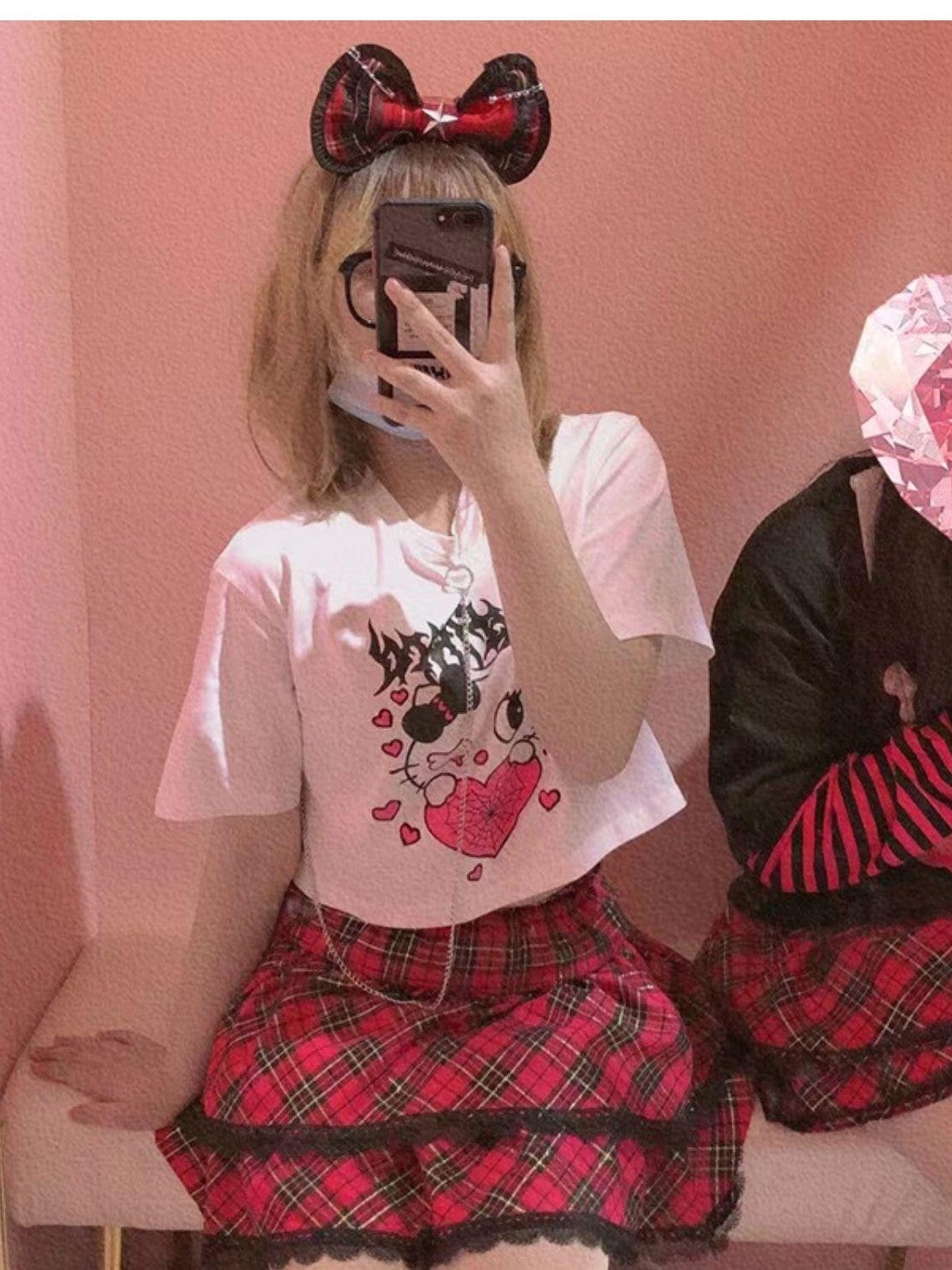 Alita26SS Cartoon Print Graphic Streetwear Women's Cotton Crop Tops