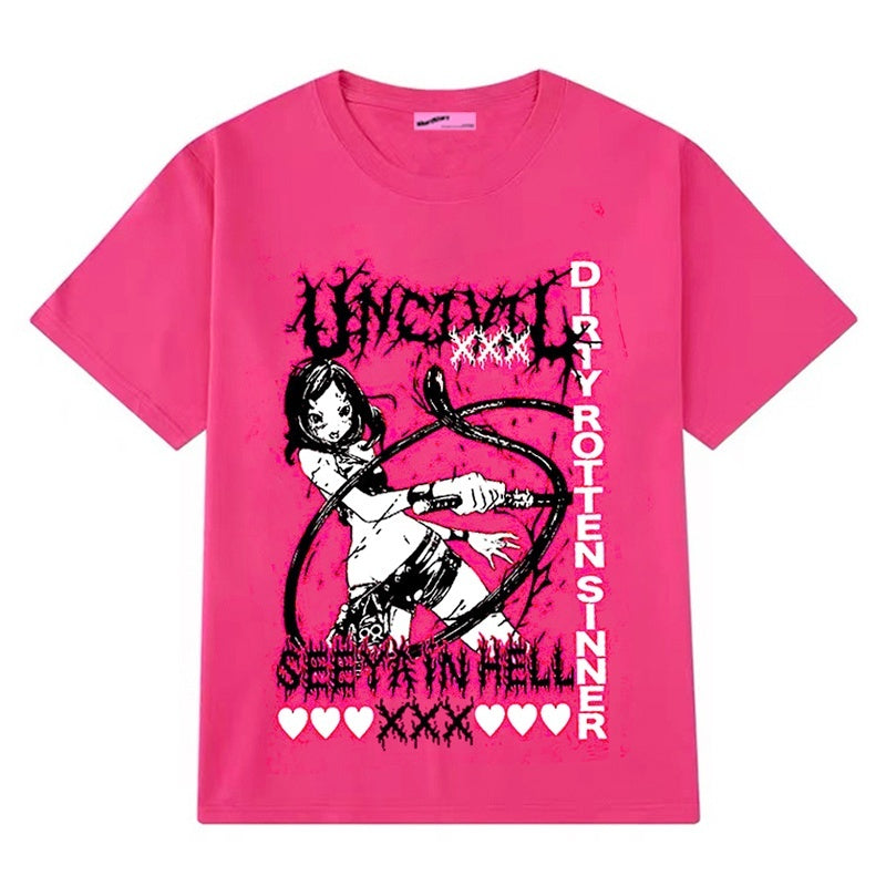 Alita26SS_Cartoon_Print_Round_Neck_Loose_Cotton_Women's_Short_Sleeve_T-shirts_640366798740_MISSTT