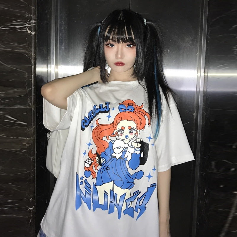 Alita26SS_Comic_Graphic_Print_Loose_Crewneck_Cotton_Women's_Short_Sleeve_T-shirts_617909397496_MISSTT