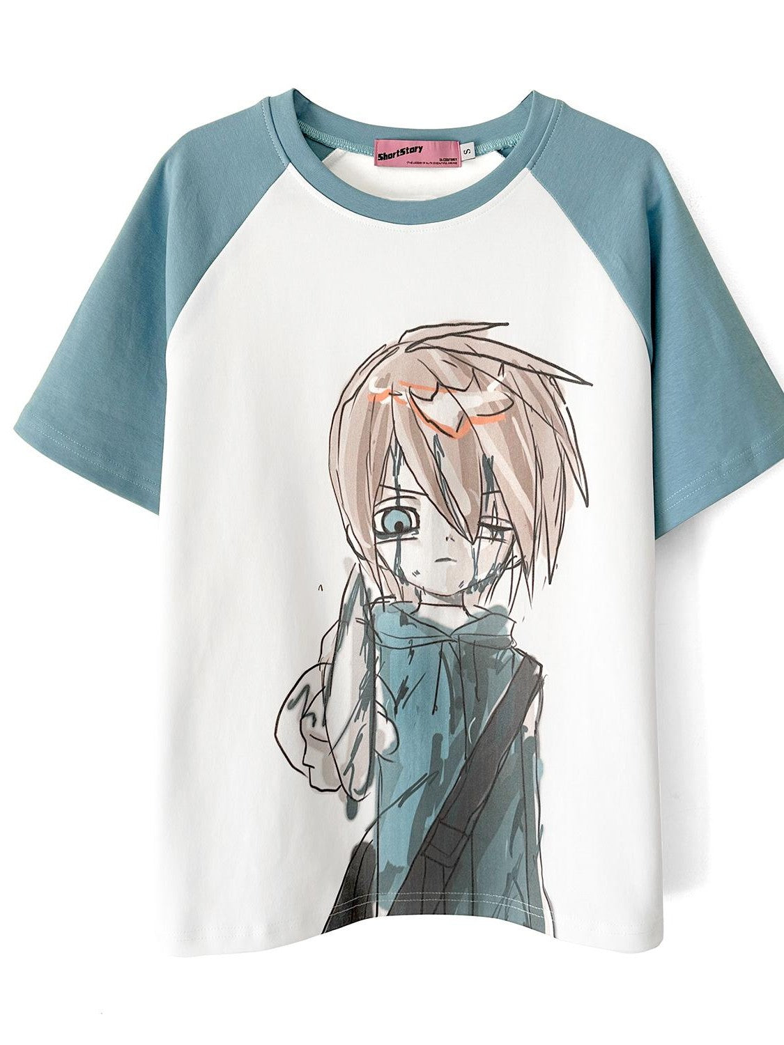 Alita26SS Cross Heart Print Loose Fit Women's Cotton Oversized T-shirts