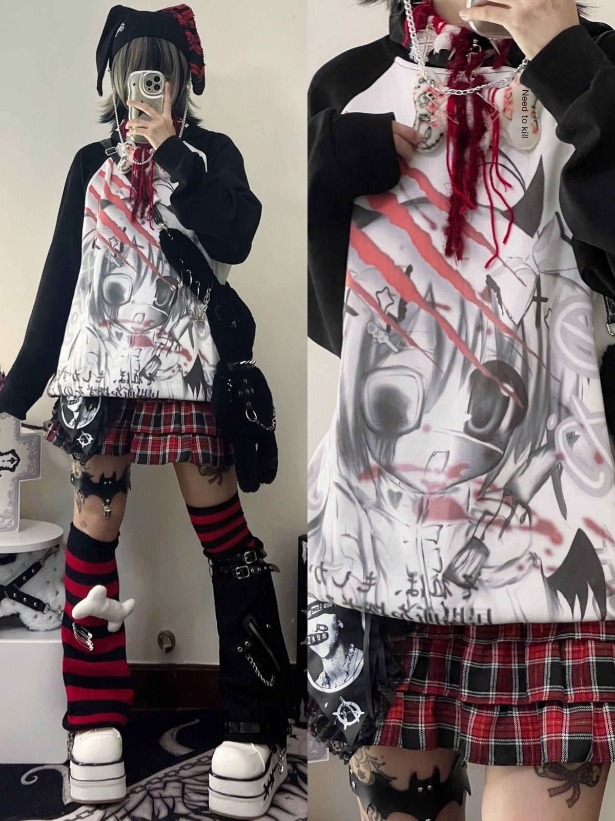 Alita26SS_Dark_Harajuku_Cartoon_Print_Loose_Raglan_Sleeve_Women's_Cotton_Hoodies_737526764670_MISSTT