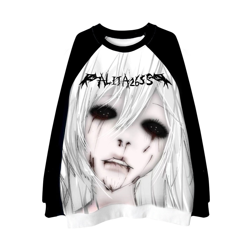 Alita26SS_Dark_Harajuku_Raglan_Sleeve_Loose_Fit_Cartoon_Graphic_Women's_Cotton_Sweatshirts_743087567637_MISSTT