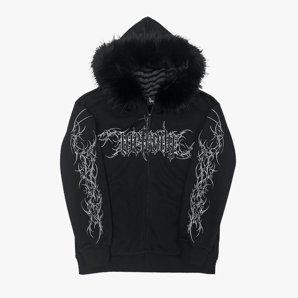 Alita26SS_Faux_Fur_Trim_Print_Loose_Fit_Women's_Cotton_Fleece_Zip-up_Hoodies_1014024631449_MISSTT