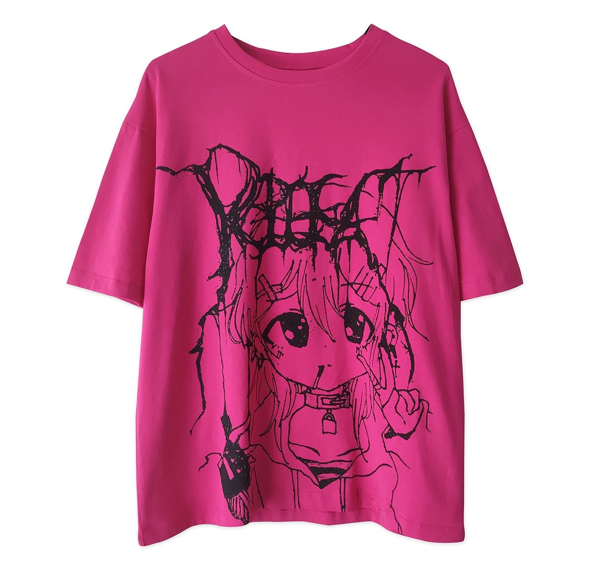 Alita26SS_Glow_Print_Anime_Cartoon_Women's_Cotton_Graphic_T-shirts_673278391128_MISSTT