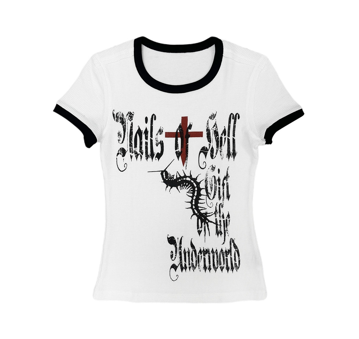Alita26SS_Gothic_Cross_Graphic_Y2k_Women's_Cotton_Crop_Slim_T-shirts_1047393185940_MISSTT