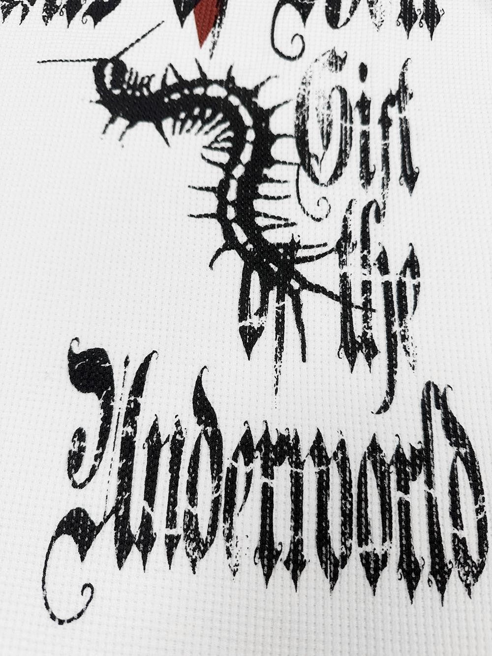 Alita26SS Gothic Cross Graphic Y2k Women's Cotton Crop Slim T-shirts