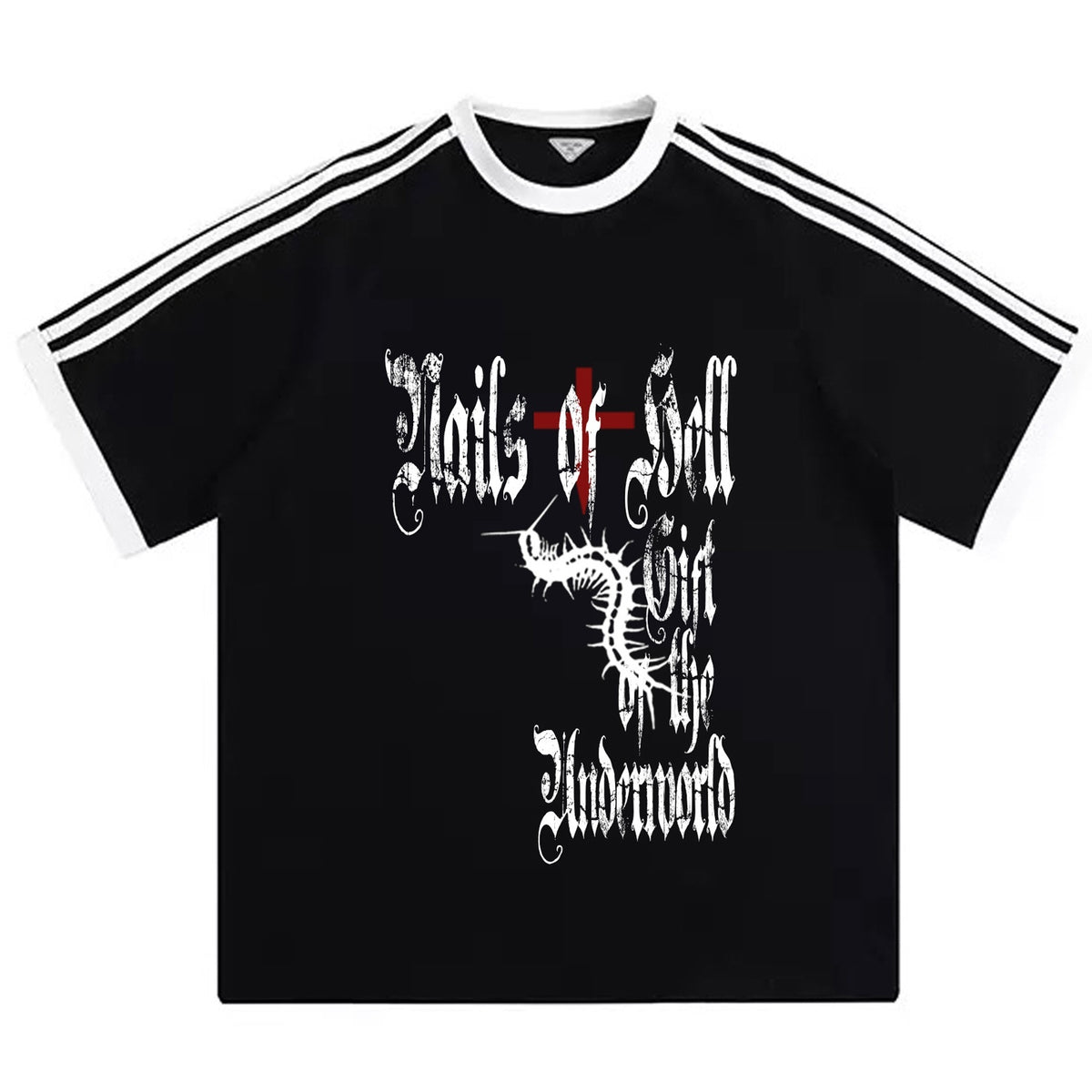 Alita26SS_Gothic_Stripe_Letter_Print_Loose_Fit_Cotton_Women's_Short_Sleeve_T-shirts_1039920804914_MISSTT