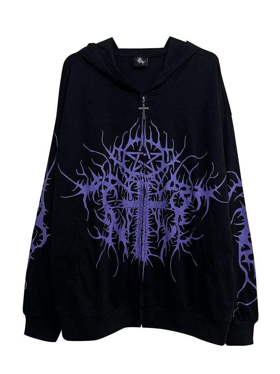 Alita26SS Japanese Loose Fit Thin Cotton Women's Zip-up Hoodies