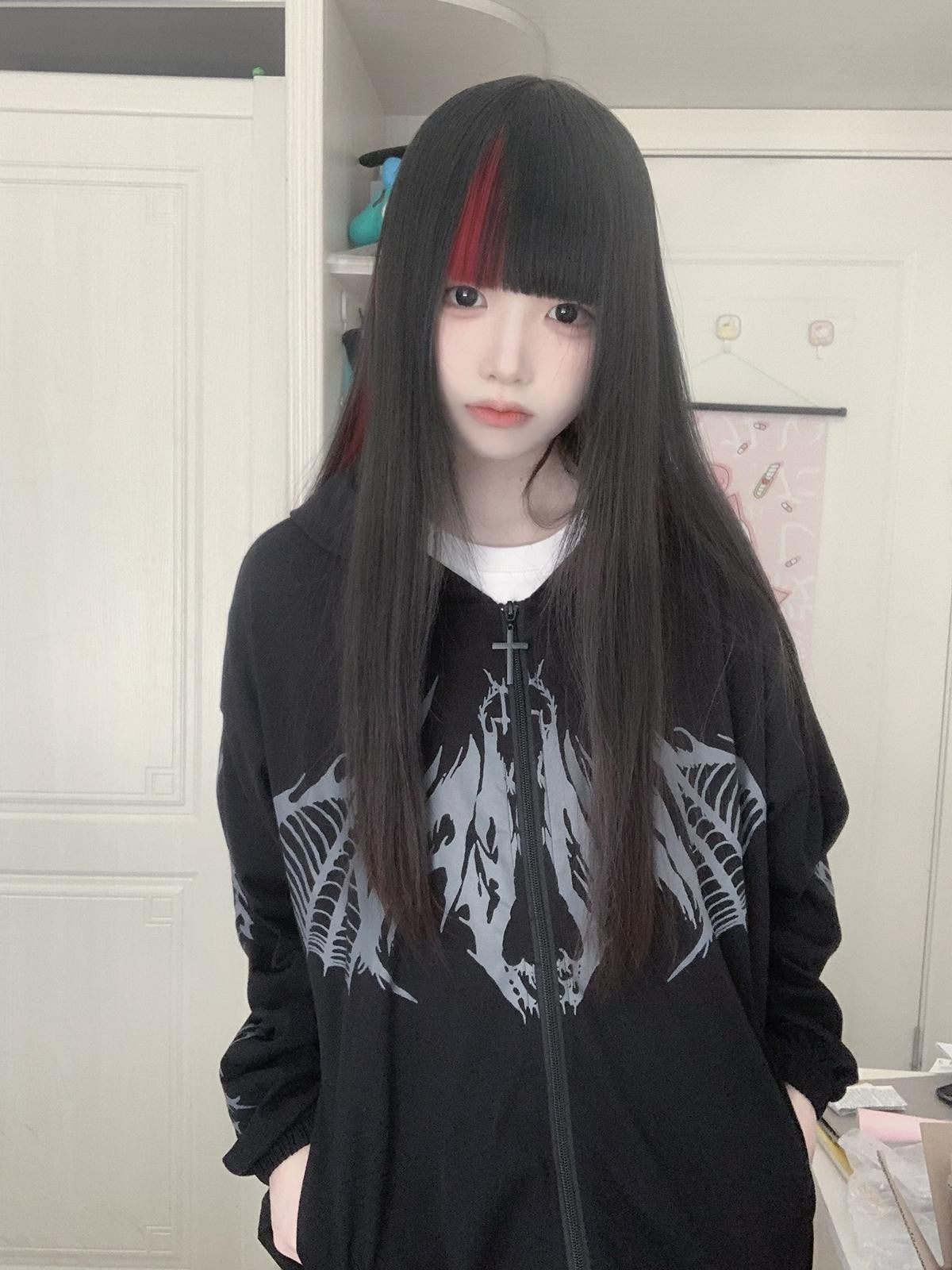 Alita26SS Japanese Style Loose Fit Thin Cotton Women's Zip-up Hoodies