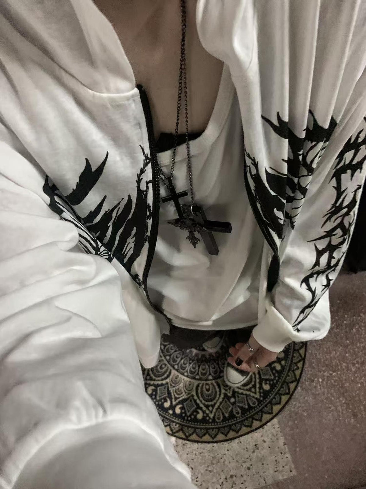 Alita26SS Japanese Style Loose Fit Thin Cotton Women's Zip-up Hoodies