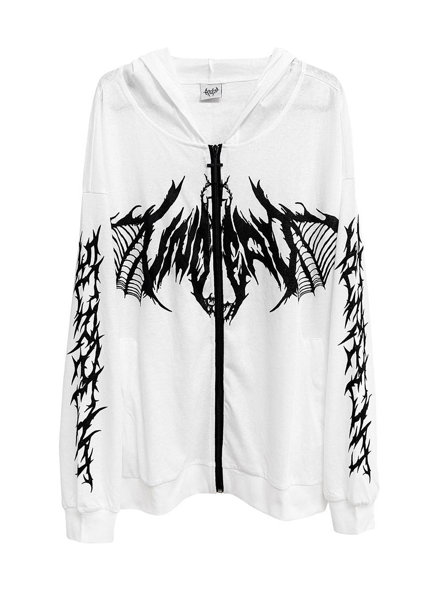 Alita26SS Japanese Style Loose Fit Thin Cotton Women's Zip-up Hoodies