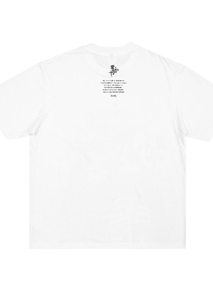 Alita26SS Loose Fit Heart Print Women's Cotton Short Sleeve T-shirts