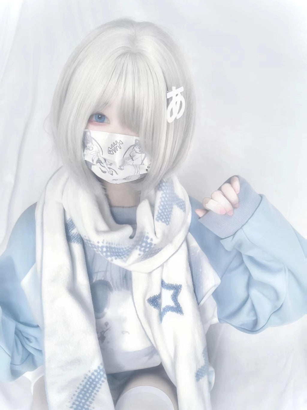 Alita26SS Oversized Raglan Sleeve Cartoon Anime Print Women's Cotton Sweatshirts