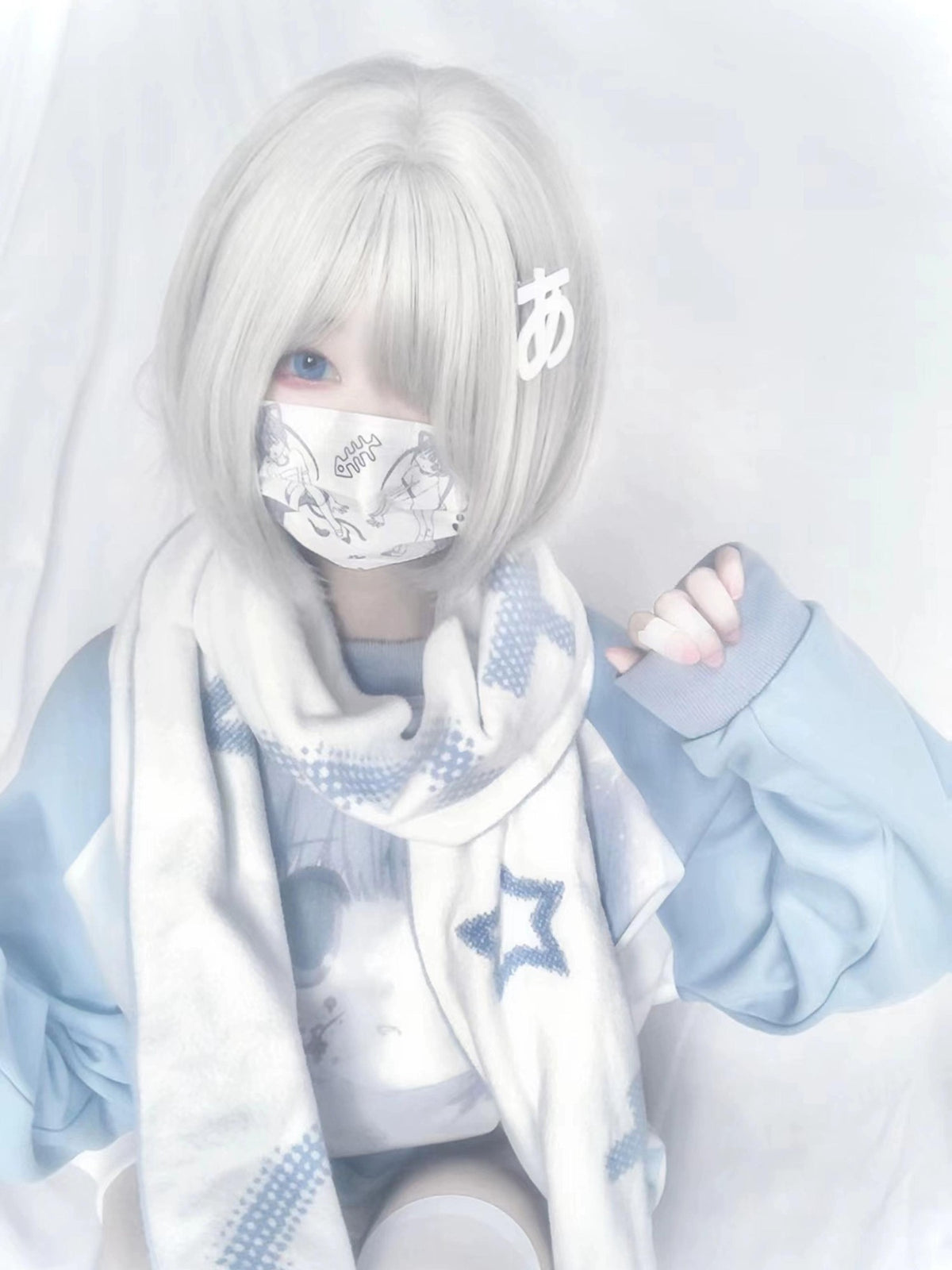 Alita26SS Oversized Raglan Sleeve Cartoon Anime Print Women's Cotton Sweatshirts