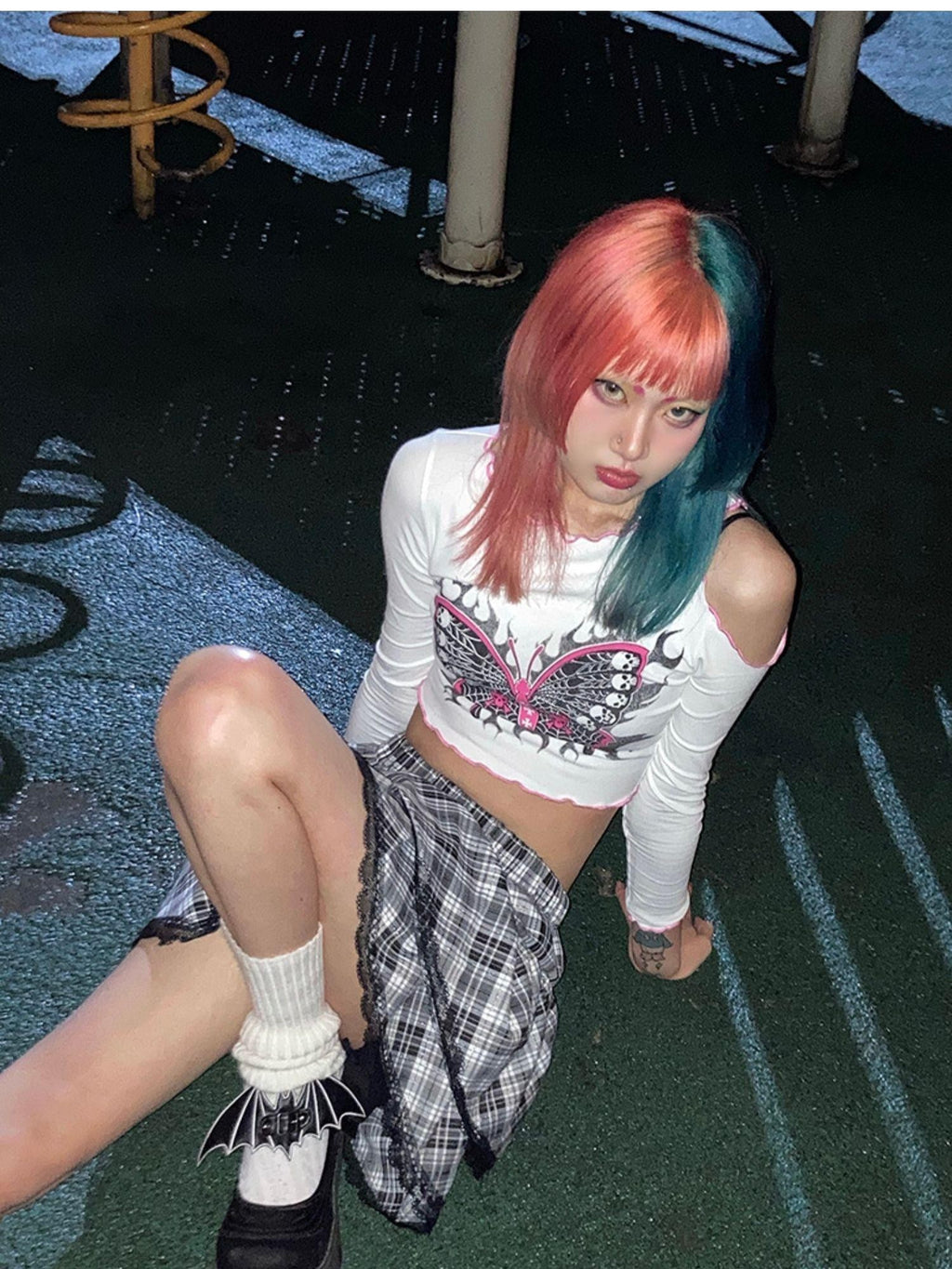 Alita26SS Plaid Print Japanese Sweet Style Women's Short Tiered Skirts