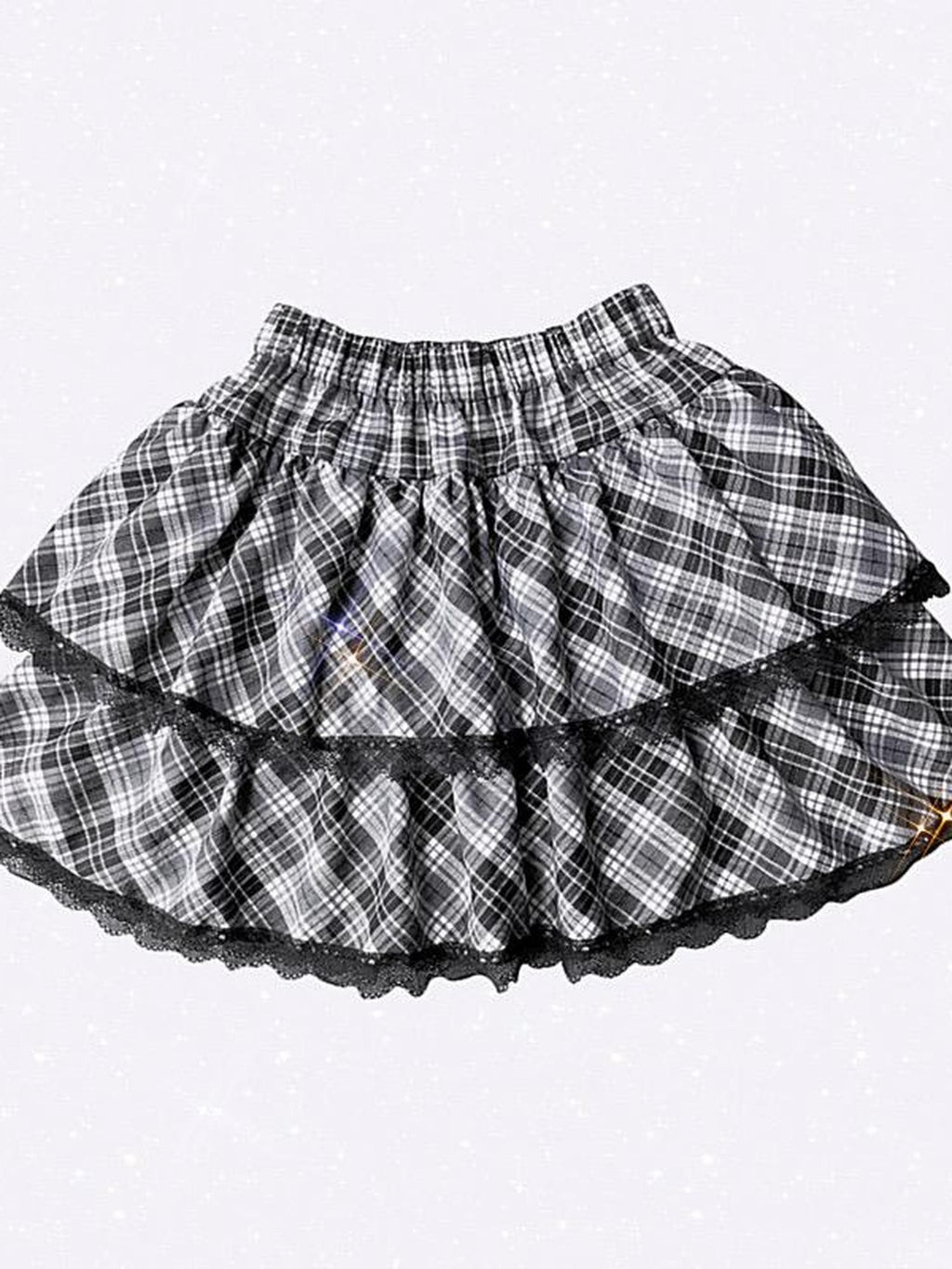 Alita26SS Plaid Print Japanese Sweet Style Women's Short Tiered Skirts