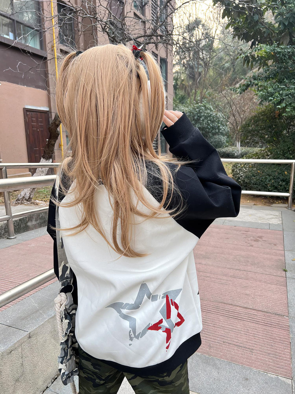 Alita26SS Print Raglan Sleeve Loose Fit Cotton Women's Sweatshirts