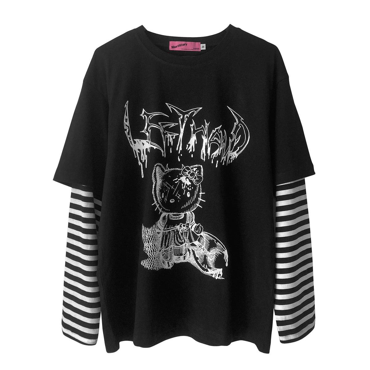 Alita26SS_Punk_Comic_Print_Faux_Layered_Loose_Fit_Women's_Cotton_Long_Sleeve_T-shirts_636725645413_MISSTT