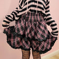 Alita26SS_Punk_Plaid_Lace_Ruffle_Bow_Color_Block_High_Waist_Women's_Tiered_Skirts_680522994449_MISSTT